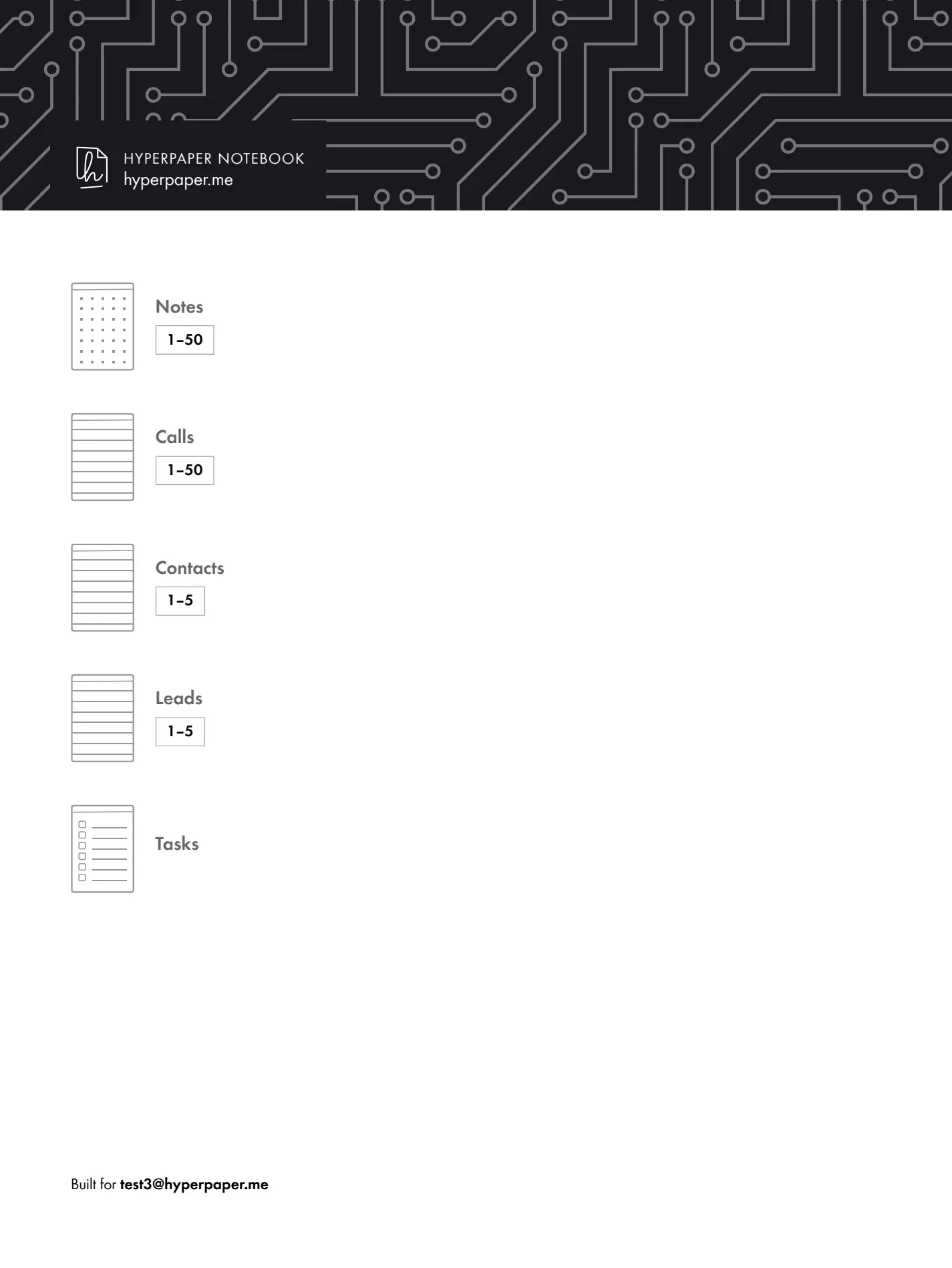 Index Page page