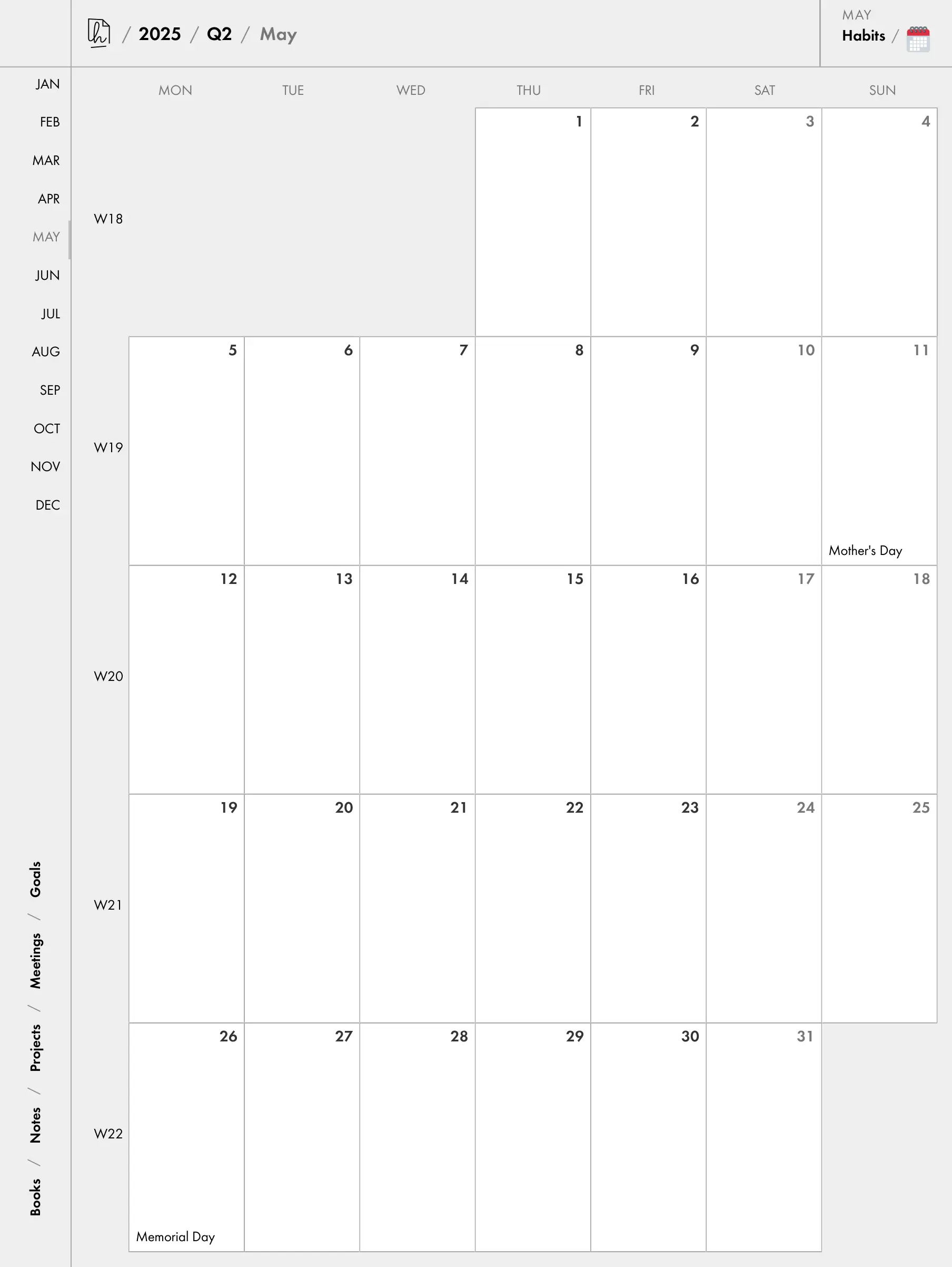 Kindle Scribe Template, Calendar 2023, 2024, 2025